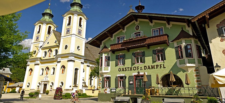 st johann in tirol dekanatskirche gasthof zum dampfl by franz gerdl