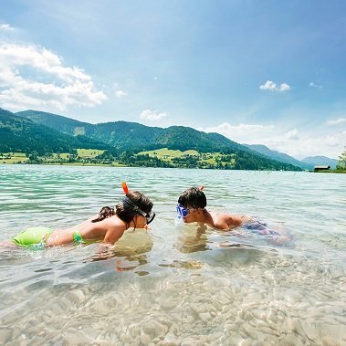 kindvriendelijke vakantie ossiacher see snorkelen kinderen karinthie