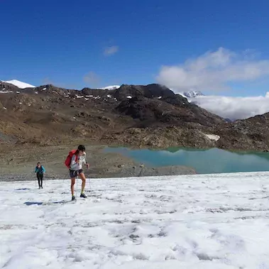 huttentocht stelvio glacier italie glacier crossing